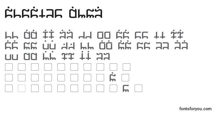 Шрифт Gargish Bold – алфавит, цифры, специальные символы