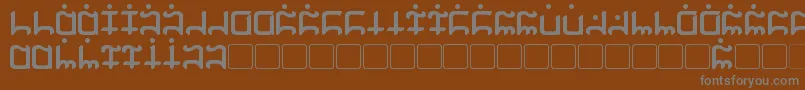 フォントGargish Bold – 茶色の背景に灰色の文字