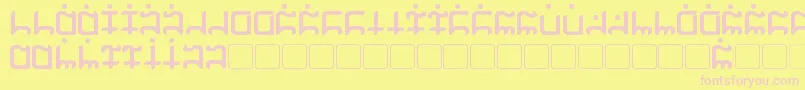 フォントGargish Bold – ピンクのフォント、黄色の背景