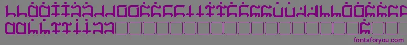 フォントGargish Bold – 紫色のフォント、灰色の背景