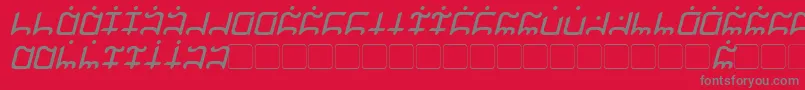 Czcionka Gargish Italic – szare czcionki na czerwonym tle
