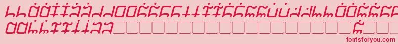 fuente Gargish Italic – Fuentes Rojas Sobre Fondo Rosa