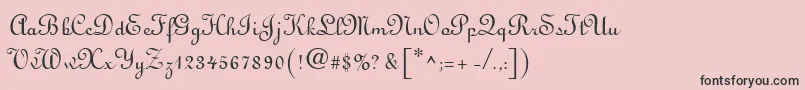 フォントLinus – ピンクの背景に黒い文字
