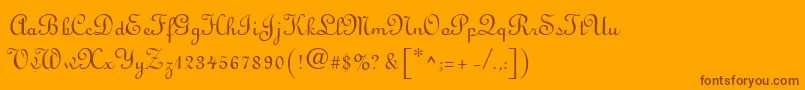 More about Linus Font Linus Font – Brown Fonts on Orange Background