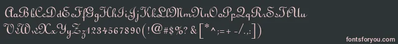 フォントLinus – 黒い背景にピンクのフォント