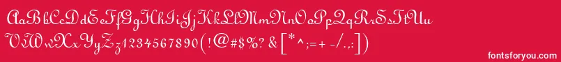 Linus Font – White Fonts on Red Background