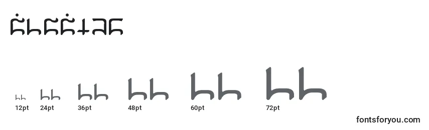 Размеры шрифта Gargish (127720)