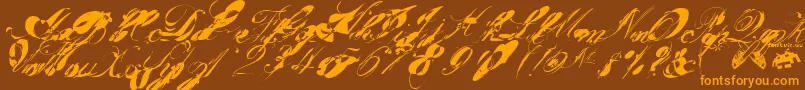 garglenutz fontvir us Font – Orange Fonts on Brown Background