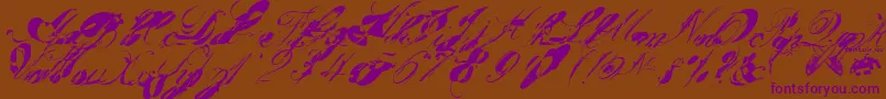 garglenutz fontvir us Font – Purple Fonts on Brown Background