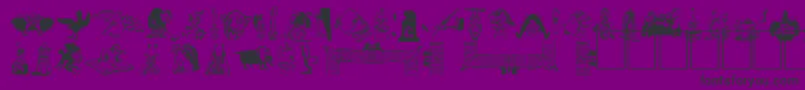 フォントGARGOO   – 紫の背景に黒い文字