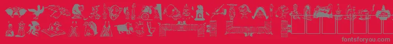 GARGOO   Font – Gray Fonts on Red Background