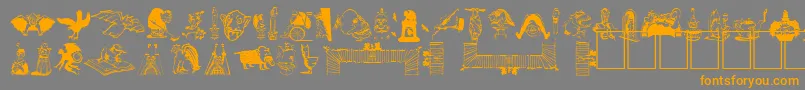 GARGOO   Font – Orange Fonts on Gray Background