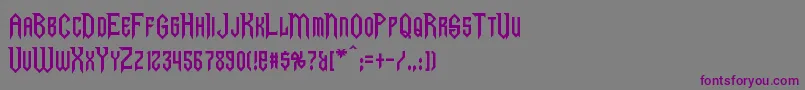 Gargoyles Font – Purple Fonts on Gray Background