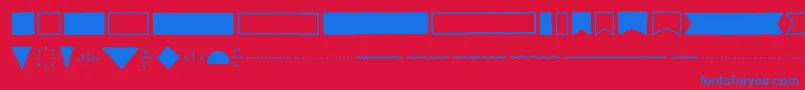 GarlicSaltExtras Regular-Schriftart – Blaue Schriften auf rotem Hintergrund