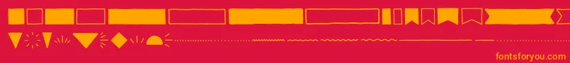 GarlicSaltExtras Regular Font – Orange Fonts on Red Background