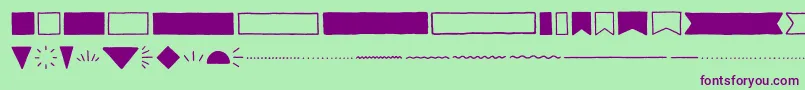 GarlicSaltExtras Regular Font – Purple Fonts on Green Background