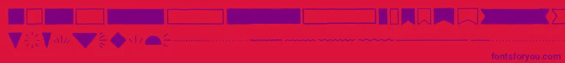 GarlicSaltExtras Regular Font – Purple Fonts on Red Background