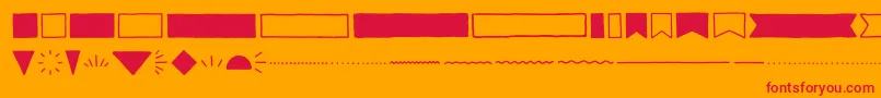 GarlicSaltExtras Regular Font – Red Fonts on Orange Background