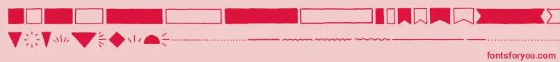 GarlicSaltExtras Regular Font – Red Fonts on Pink Background