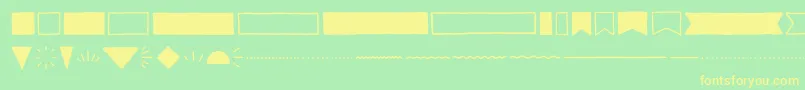 GarlicSaltExtras Regular Font – Yellow Fonts on Green Background
