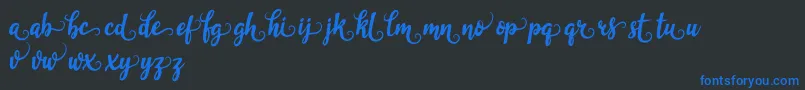 garlixbrown Font – Blue Fonts on Black Background
