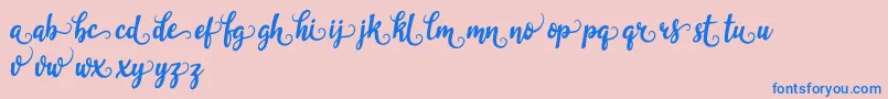garlixbrown Font – Blue Fonts on Pink Background