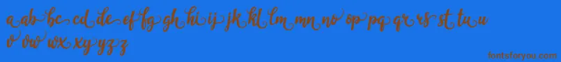 garlixbrown Font – Brown Fonts on Blue Background