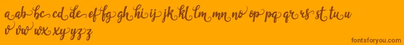 garlixbrown Font – Brown Fonts on Orange Background