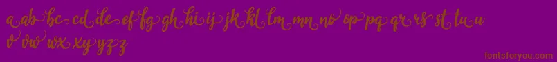 Weitere Informationen zur garlixbrown-Schriftart garlixbrown-Schriftart – Braune Schriften auf violettem Hintergrund