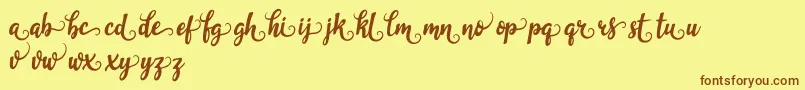 garlixbrown Font – Brown Fonts on Yellow Background