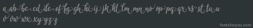 garlixbrown Font – Gray Fonts on Black Background