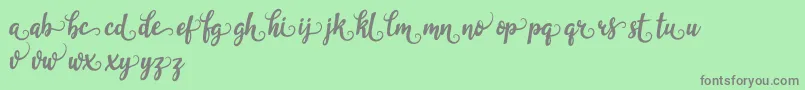 garlixbrown Font – Gray Fonts on Green Background