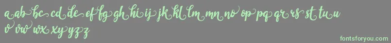 garlixbrown Font – Green Fonts on Gray Background