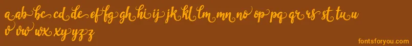 garlixbrown Font – Orange Fonts on Brown Background