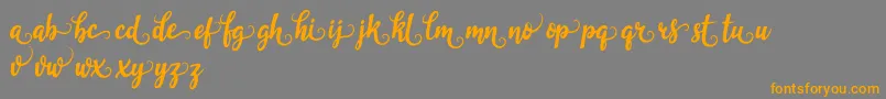garlixbrown Font – Orange Fonts on Gray Background