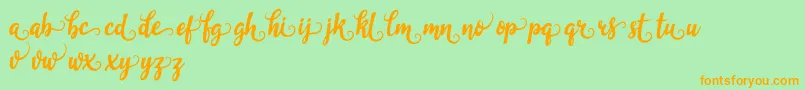 garlixbrown Font – Orange Fonts on Green Background