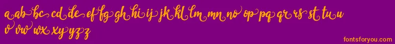 garlixbrown Font – Orange Fonts on Purple Background
