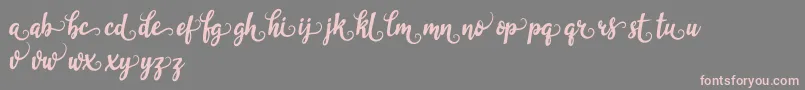 garlixbrown Font – Pink Fonts on Gray Background