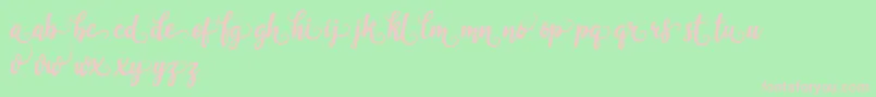 garlixbrown Font – Pink Fonts on Green Background