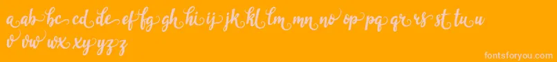 garlixbrown-Schriftart – Rosa Schriften auf orangefarbenem Hintergrund