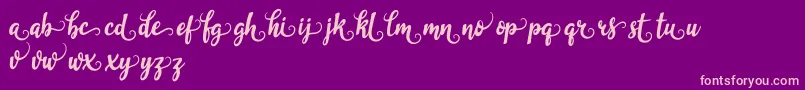 garlixbrown Font – Pink Fonts on Purple Background