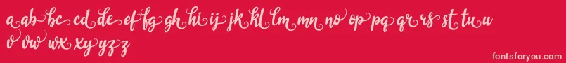 garlixbrown Font – Pink Fonts on Red Background