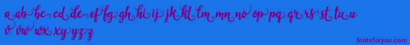garlixbrown-Schriftart – Violette Schriften auf blauem Hintergrund
