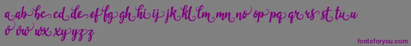garlixbrown Font – Purple Fonts on Gray Background