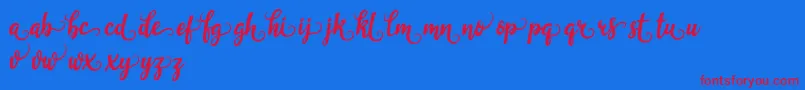 garlixbrown Font – Red Fonts on Blue Background