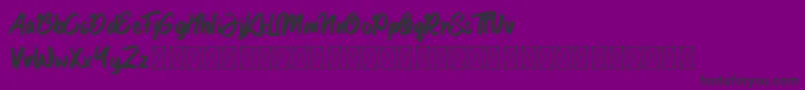 Garlobrush-Schriftart – Schwarze Schriften auf violettem Hintergrund