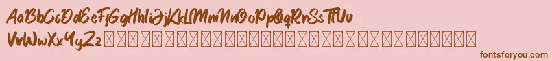 Garlobrush Font – Brown Fonts on Pink Background