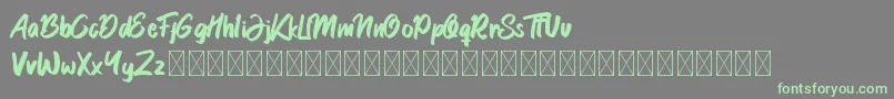 Garlobrush Font – Green Fonts on Gray Background