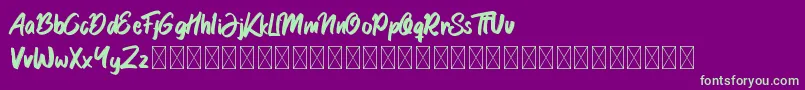 Garlobrush Font – Green Fonts on Purple Background