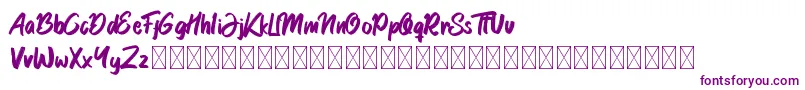Garlobrush Font – Purple Fonts on White Background